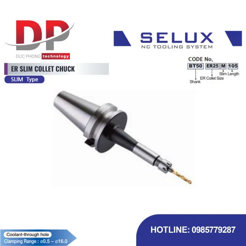 Bầu kẹp Collet ER dạng mảnh Series BT Shank - Selux (ER SLIM COLLET CHUCK) SLIM TYPE
