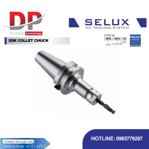 Bầu kẹp Collet SSK Series GBT Shank - Selux