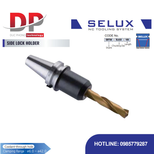 Bầu kẹp dao phay khóa bên Series GBT Shank - Selux (SIDE LOCK HOLDER)