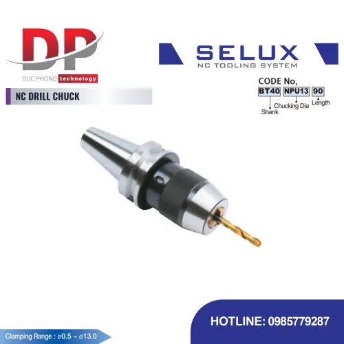 Bầu kẹp Khoan NC Series BT Shank - Selux (NC DRILL CHUCK)