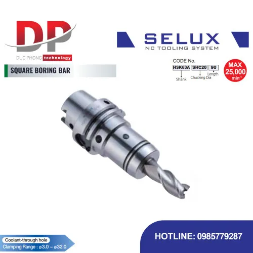 Bầu kẹp thủy lực Series HSK Shank - Selux (HYDRAULIC CHUCK) HSK-A TYPE
