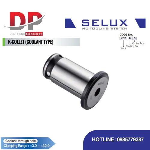 Collet K loại làm mát Series Accessory - Selux (K-COLLET COOLANT TYPE)