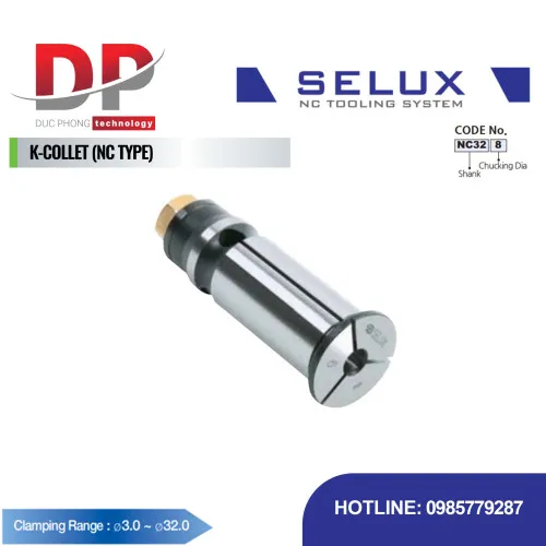 Collet K loại NC Series Accessory - Selux (K-COLLET NC TYPE)