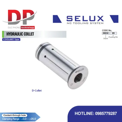 Collet thuỷ lực loại làm mát Series Accessory - Selux (HYDRAULIC COLLET) Coolant Type