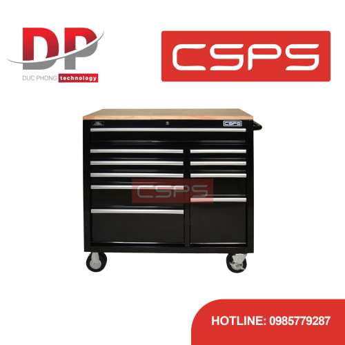 Tủ dụng cụ CSPS 104cm 10 hộc kéo mặt ván gỗ