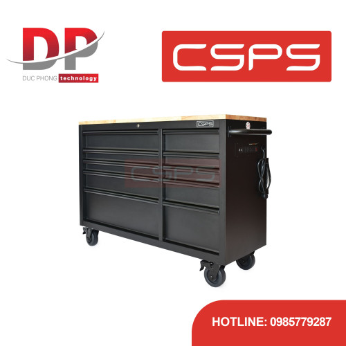Tủ dụng cụ CSPS 132cm 10 hộc kéo tay cầm màu đen