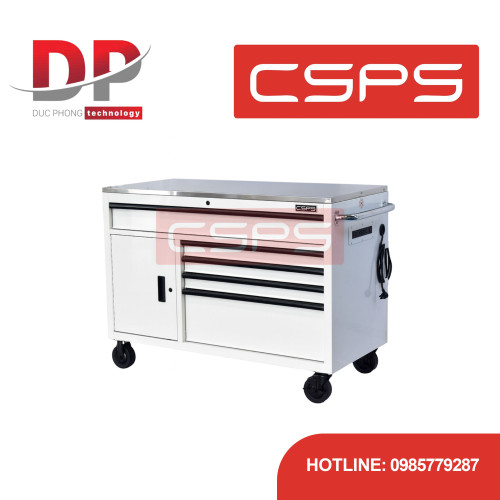 Tủ dụng cụ CSPS 132cm 5 hộc kéo màu trắng bóng