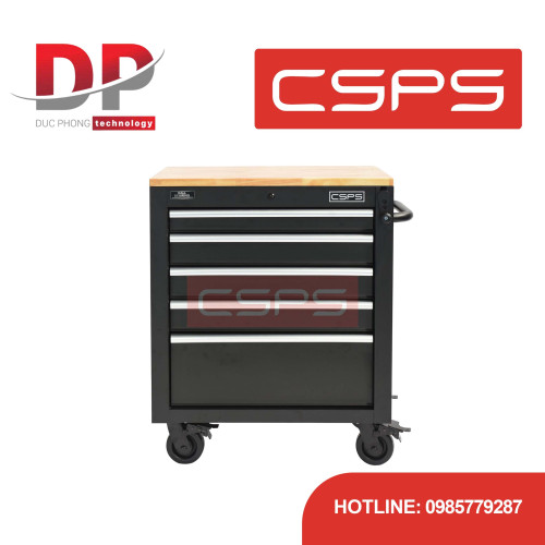 Tủ dụng cụ CSPS 76cm 05 hộc kéo màu đen nhám