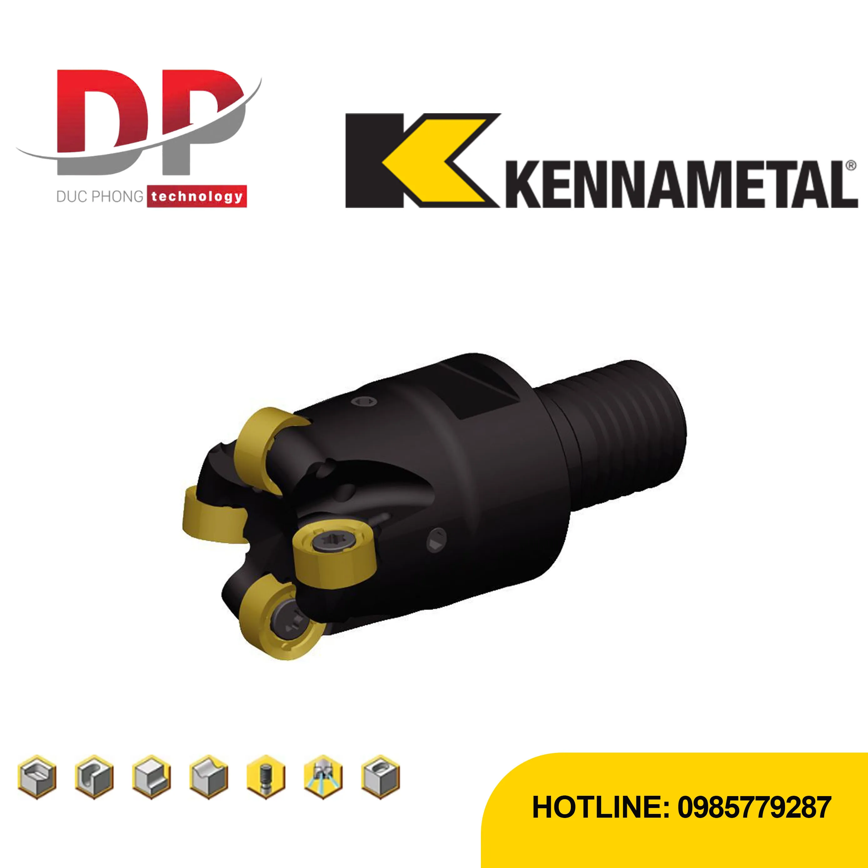 Dao phay mặt đầu Kennametal KDR RN10T3 CT – hệ mét