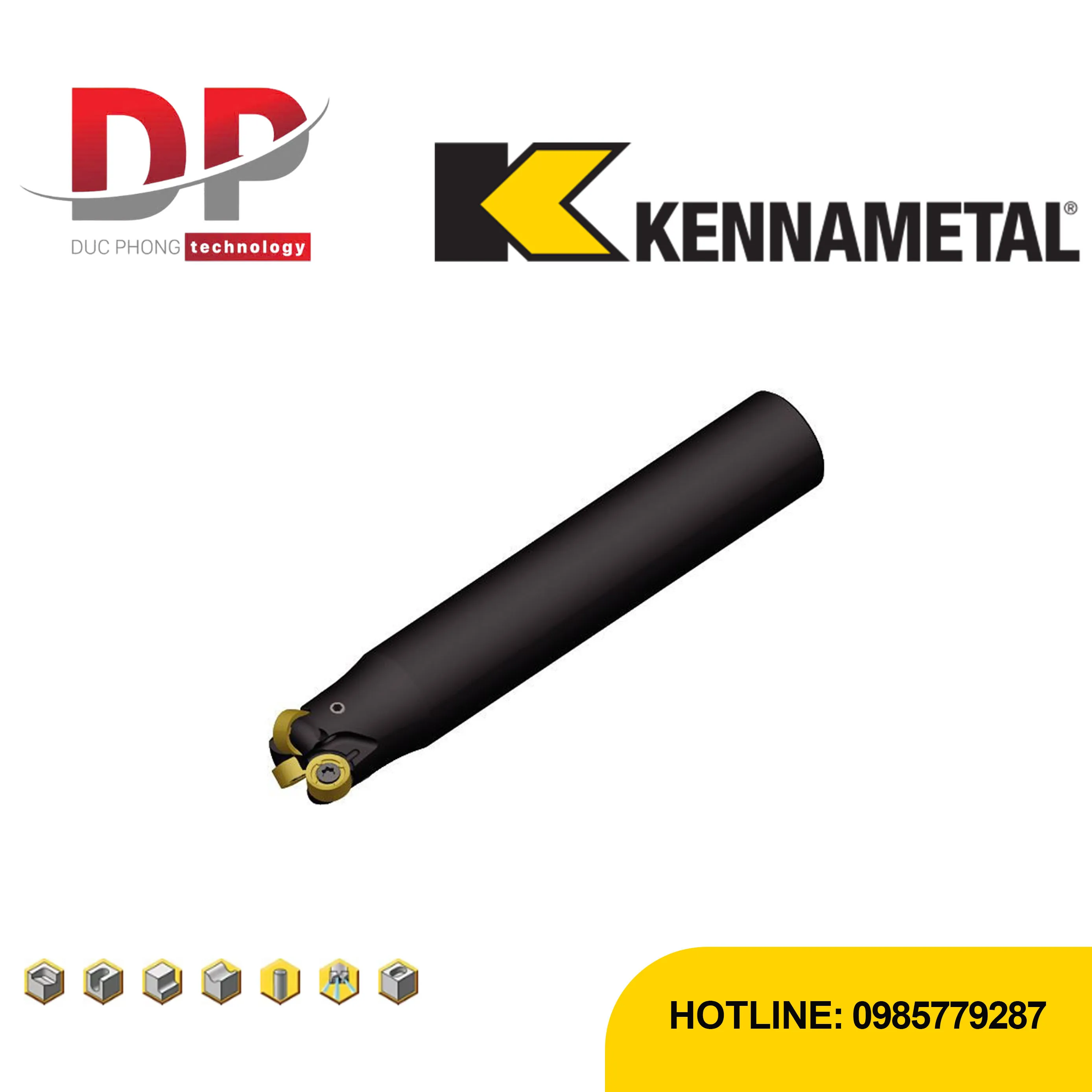 Dao phay mặt đầu Kennametal KDR RN10T3 CT - hệ mét