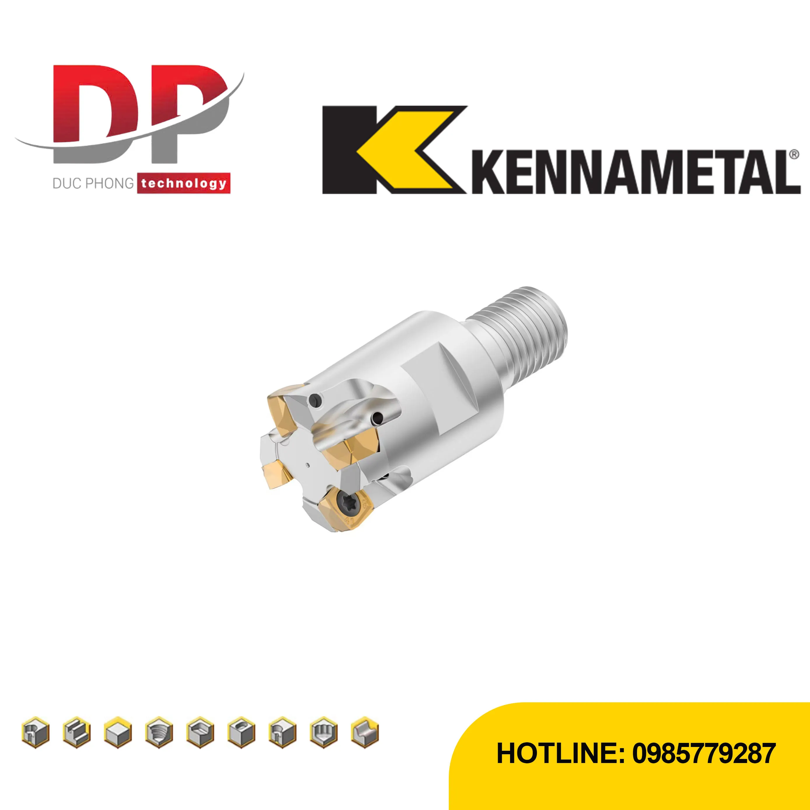 Dao phay mặt đầu Kennametal 7792VXD09 – hệ mét