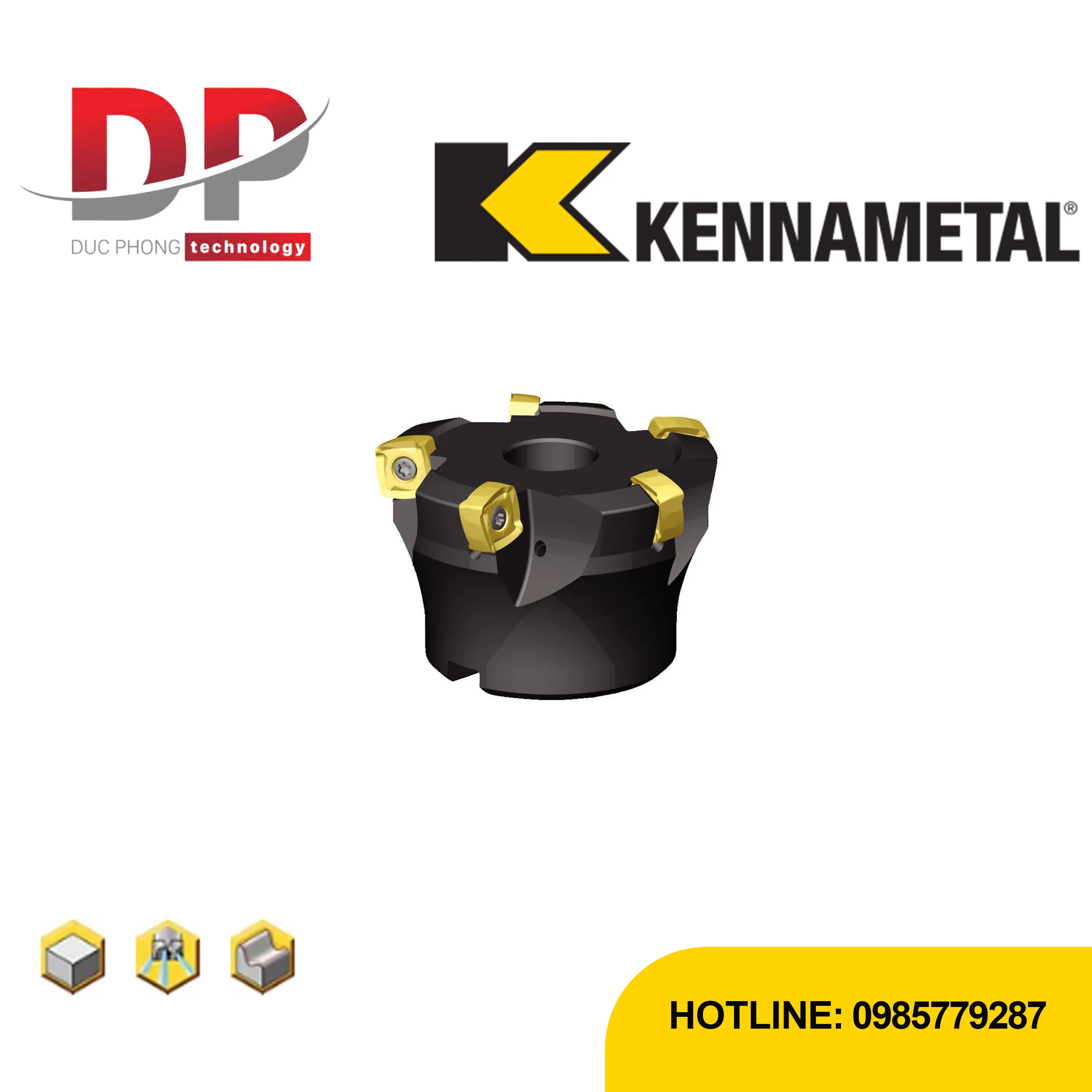 Dao phay mặt đầu Kennametal 7793VXO12 – shell mill – hệ mét