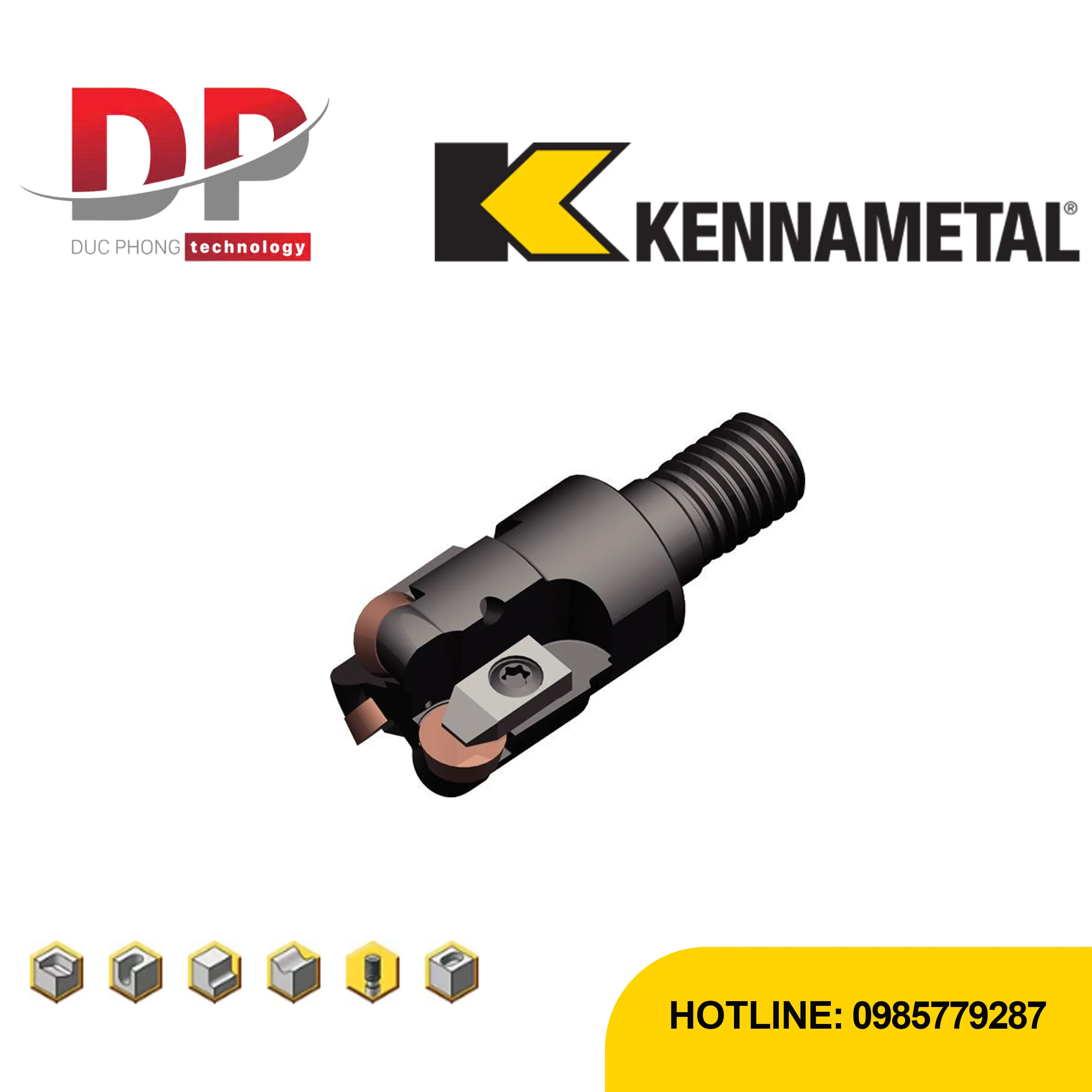 Dao phay mặt đầu Kennametal KIPR RP – hệ mét