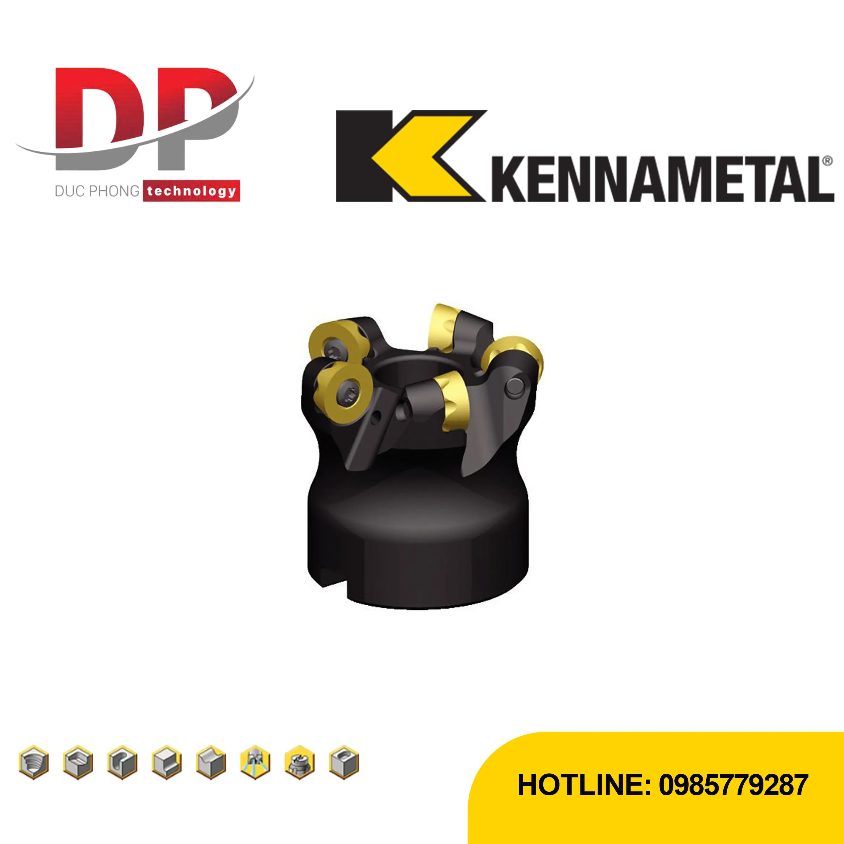 Dao phay mặt đầu Kennametal KSRM Daisy IC12 RP.T1204 – hệ mét