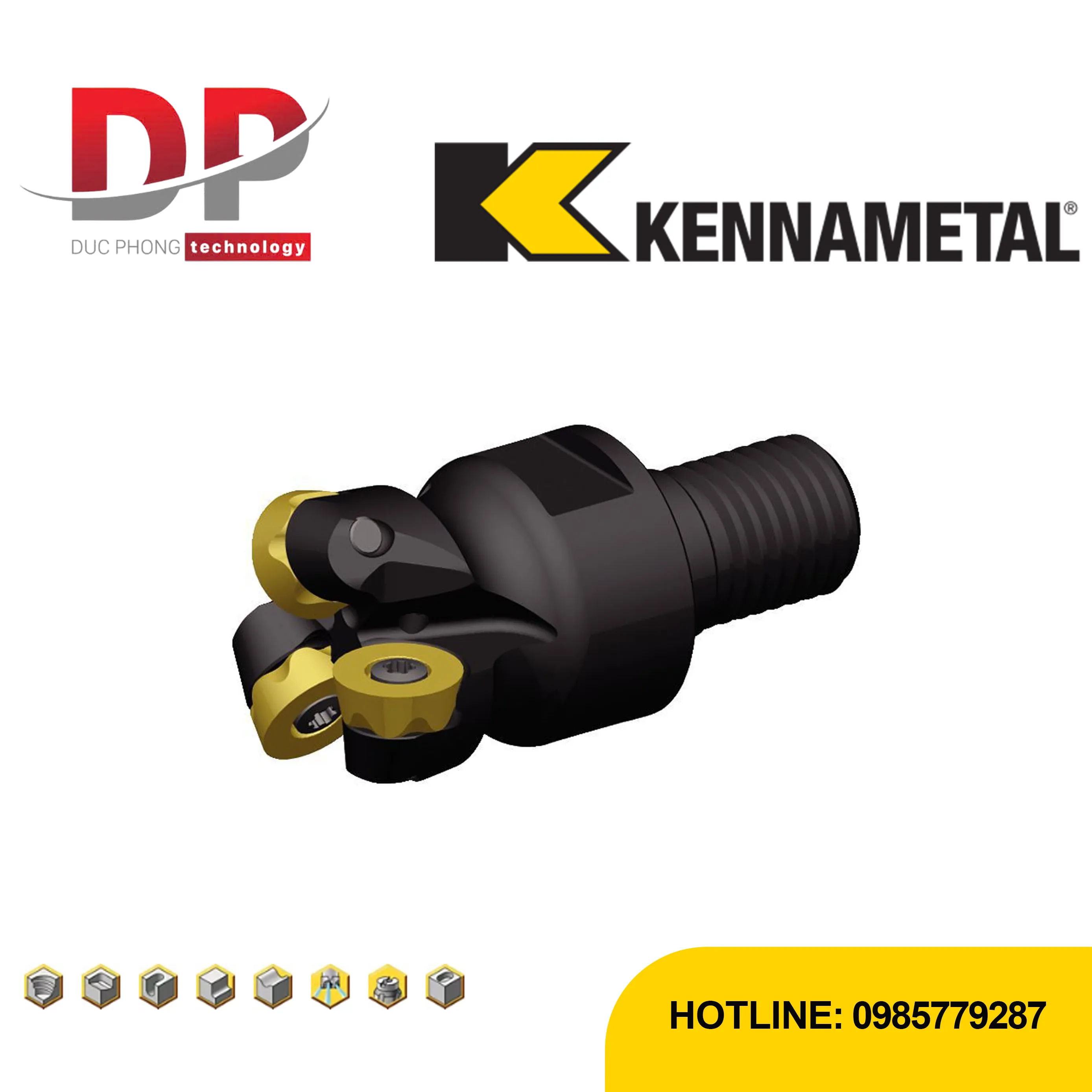 Dao phay mặt đầu Kennametal KSRM Daisy IC12 RP.T1204 – screw-on – hệ mét