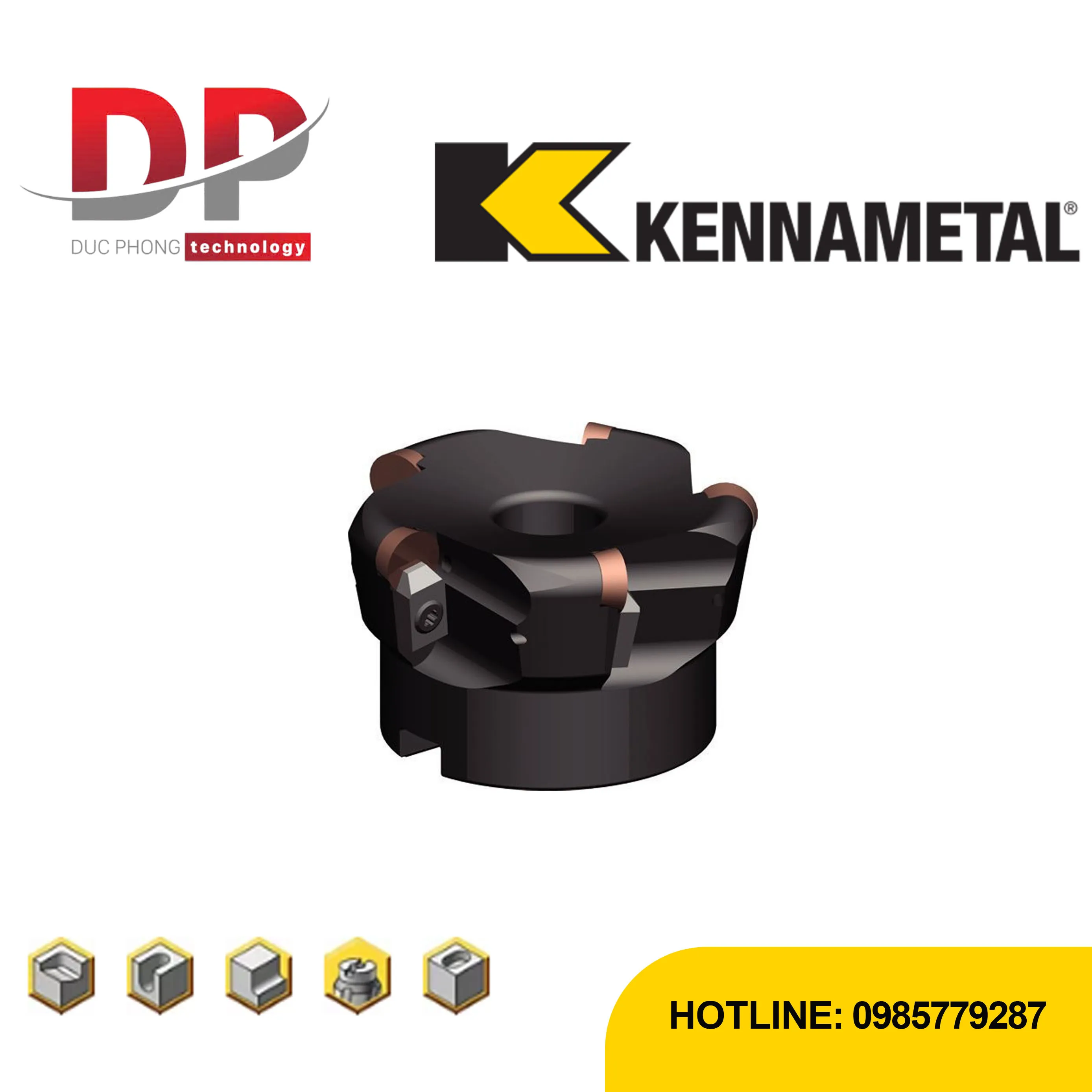 Dao phay mặt đầu Kennametal KSSR RP – shell mill – hệ mét