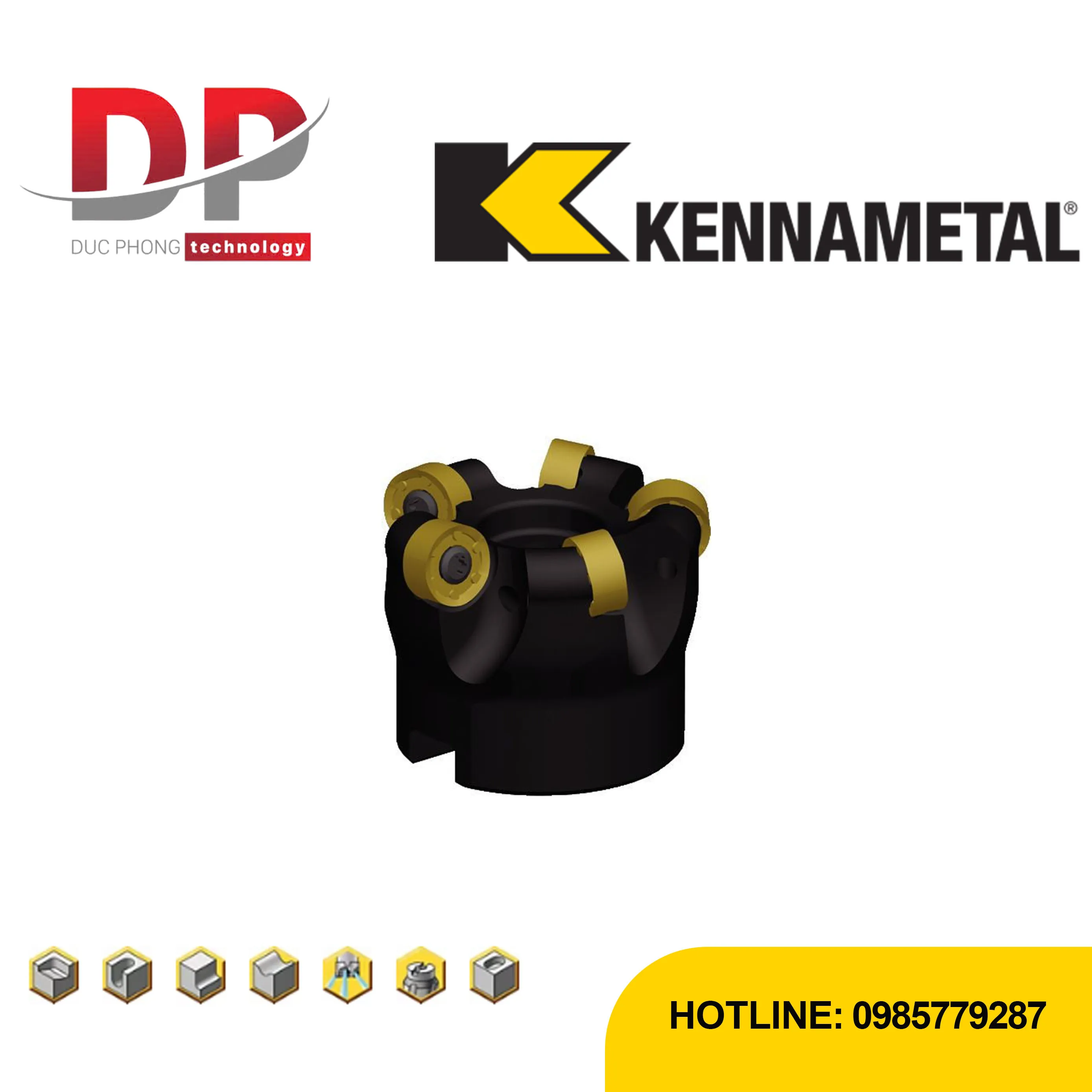 Dao phay mặt đầu Kennametal Rodeka 12 KDR RNGJ12 – hệ mét
