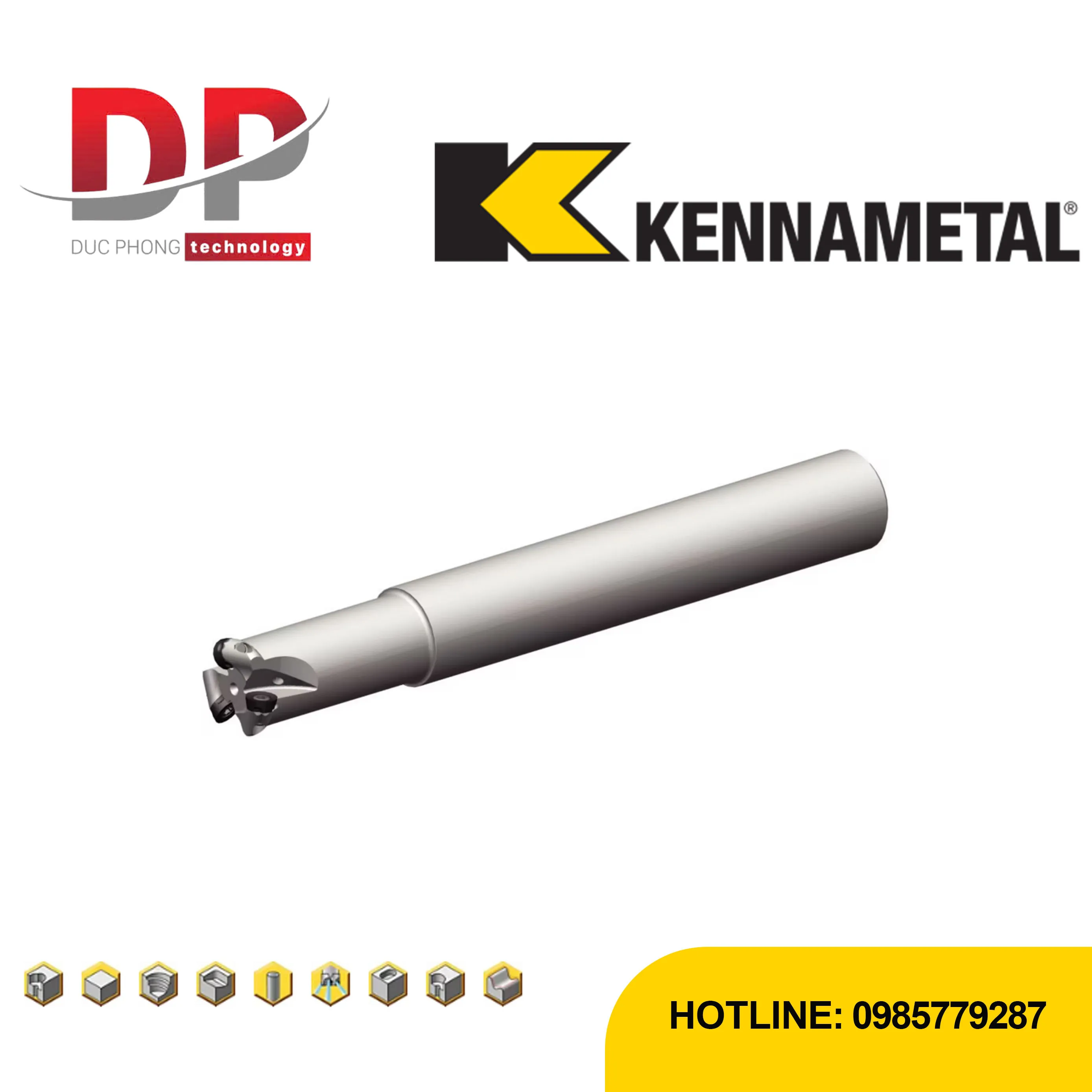 Dao phay mặt Kennametal 7713VR12 – đầu modular gắn vít – hệ mét
