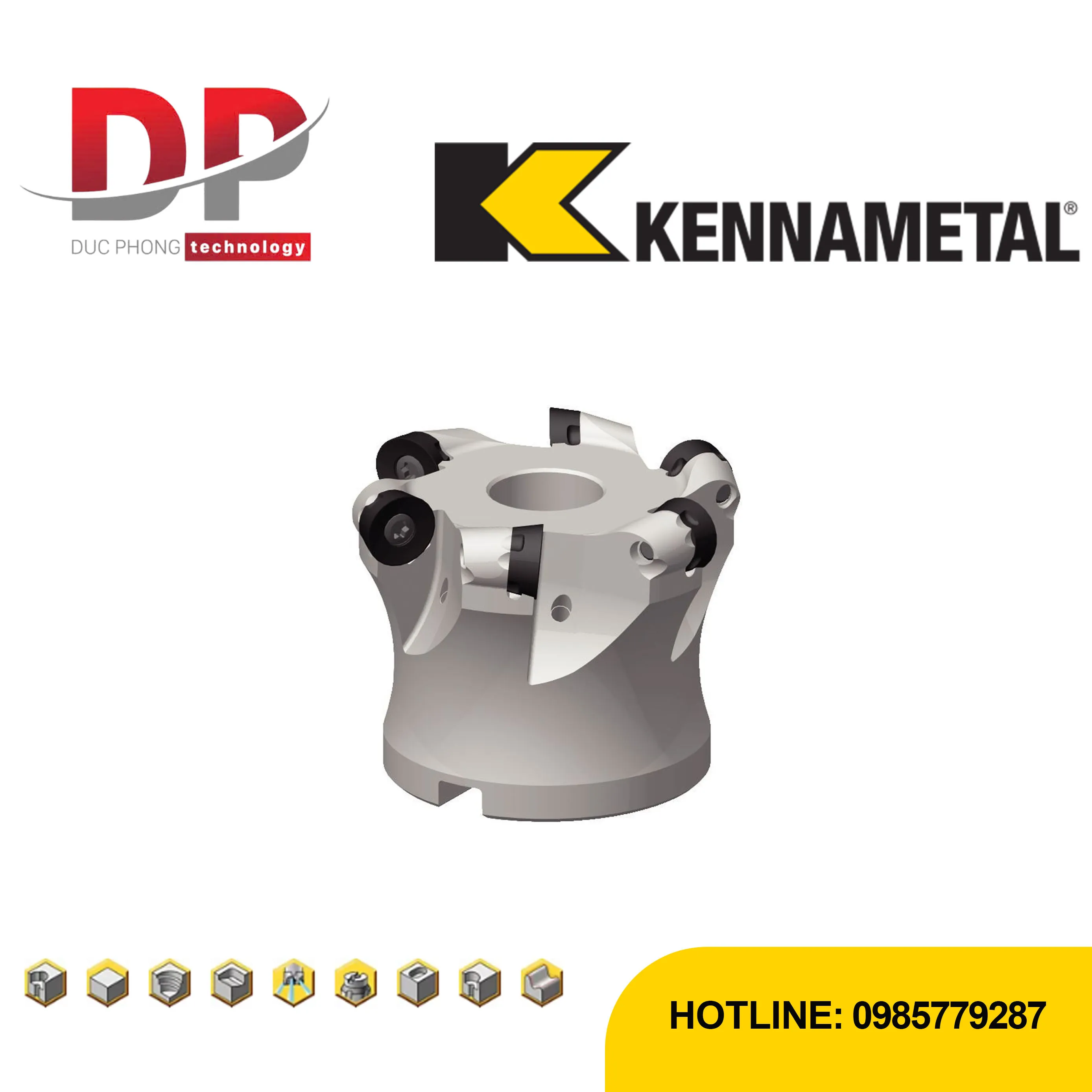 Dao phay mặt Kennametal 7713VR12 – hệ mét
