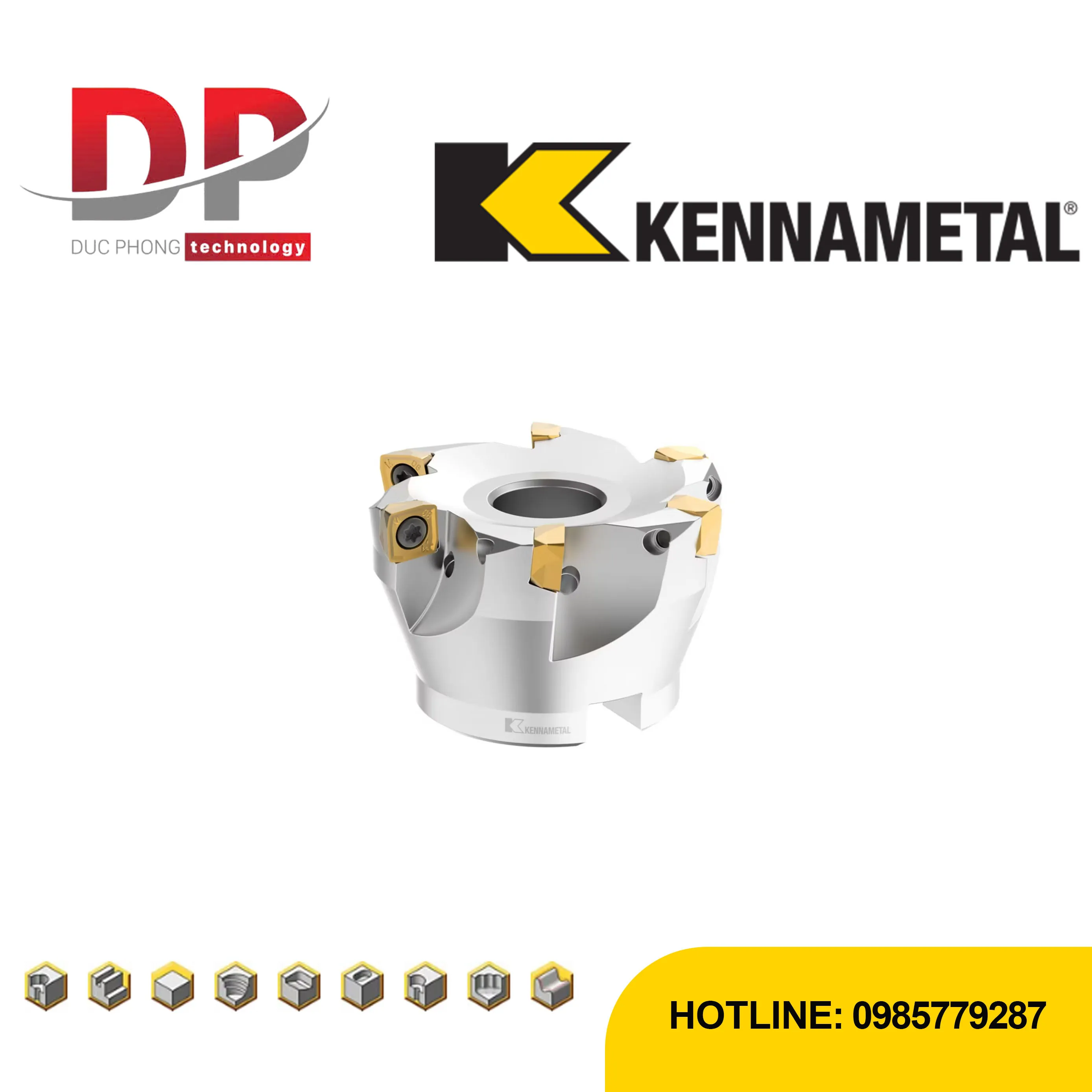 Dao phay mặt Kennametal 7792VXD09 – shell mill – hệ mét
