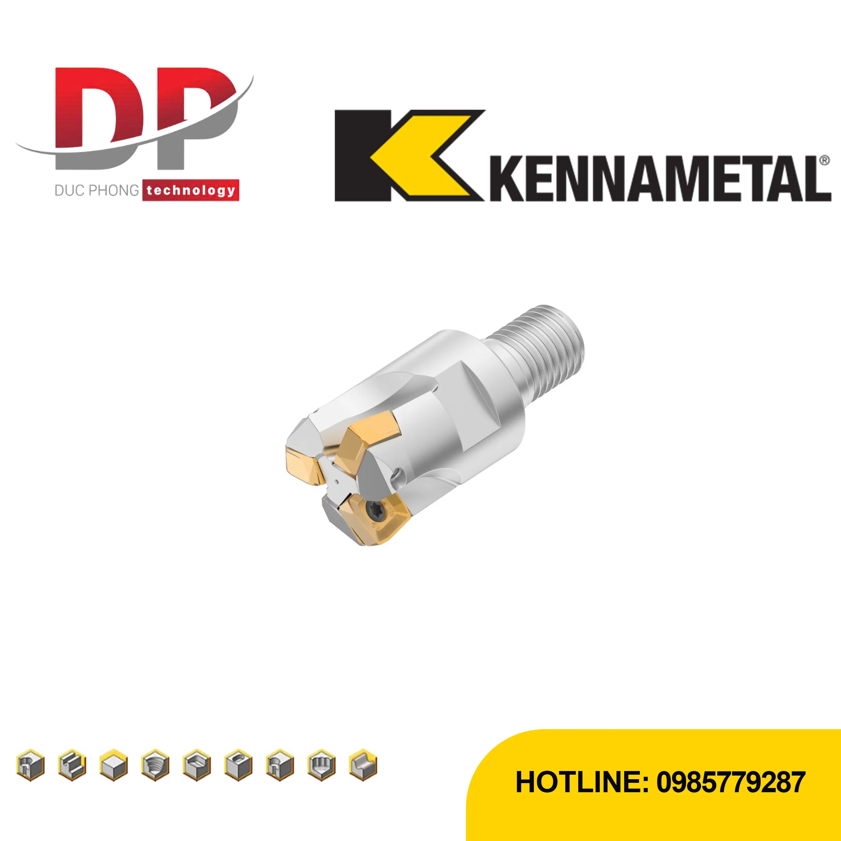 Dao phay mặt và phay ngón Kennametal 7792VXD12 – End Mill Screw-On – hệ mét
