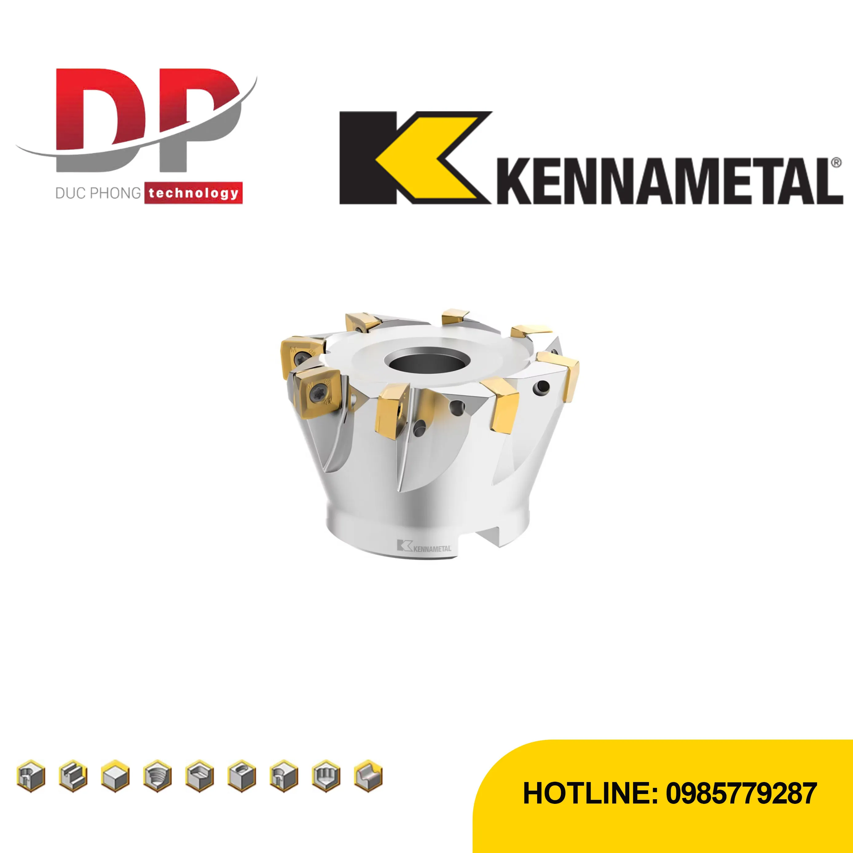 Dao phay mặt Kennametal 7792VXD12 – shell mill – hệ mét