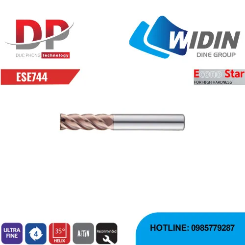 Dao phay ngón EconoStar 4 me - Series ESE744 - WIDIN (Dành cho thép độ cứng cao)