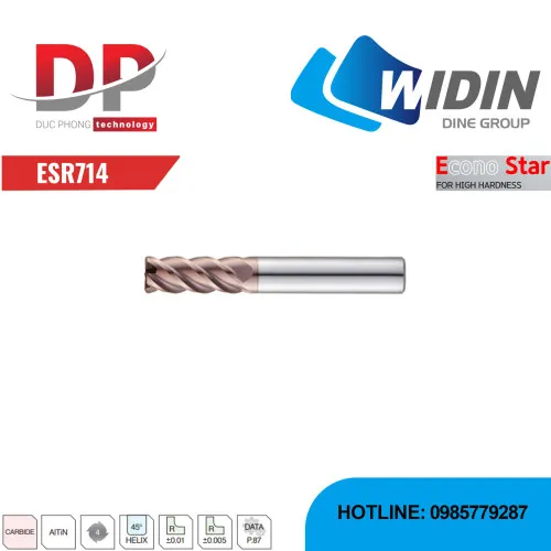 Dao phay ngón EconoStar 4 me Series ESR714 - WIDIN (Dành cho thép độ cứng cao)
