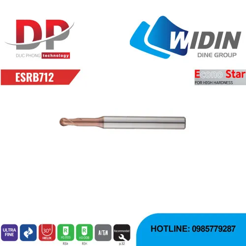 Dao phay ngón EconoStar 4 me Series ESRB712 - WIDIN (Dành cho thép độ cứng cao)