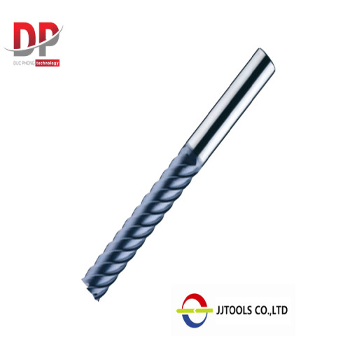 Dao phay ngón JJTool 6GEM (6 Me Dài Chạy Graphite Thép Trước Nhiệt ~48HRC )