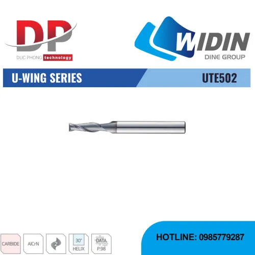 Dao phay ngón U-WING Series UTE502 - WIDIN (Dành cho thép có độ cứng trung bình từ 30-50 HRc)