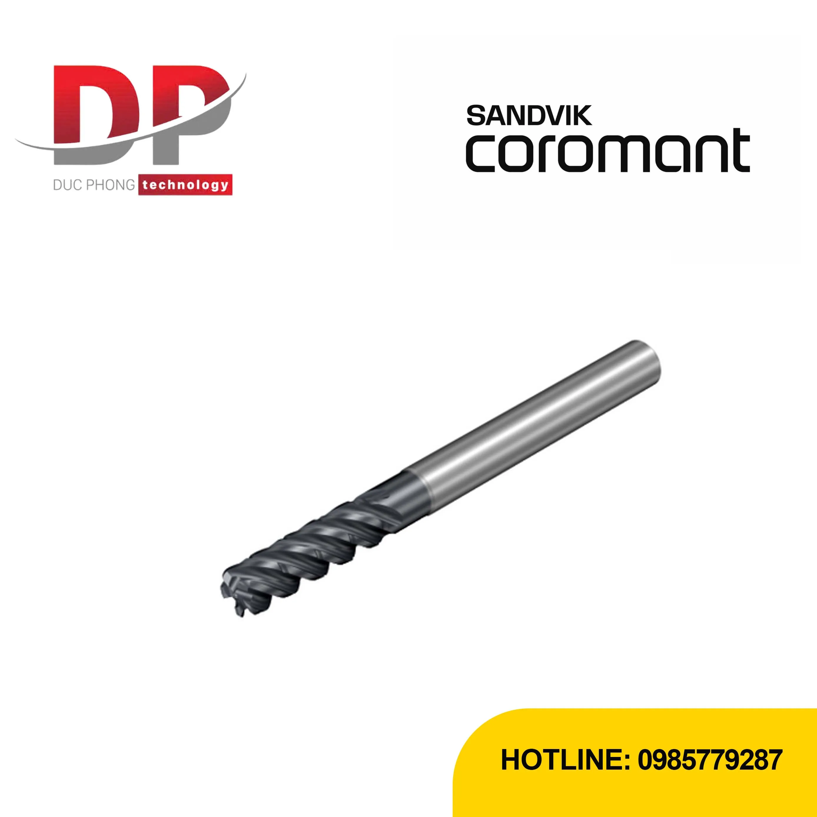 Dao phay ngón Sandvik CoroMill Plura 5 me cắt 2F365-0600-100-TD 1745