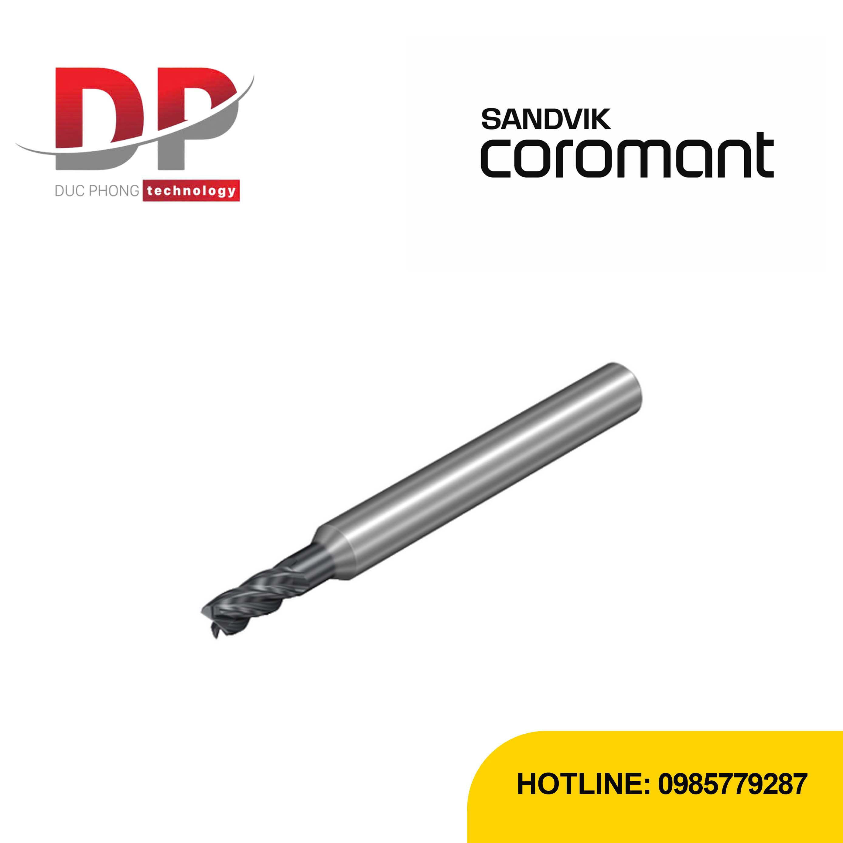 Dao phay ngón Sandvik CoroMill Dura 4 me cắt bán kính góc 1K344-0550-XC 1730