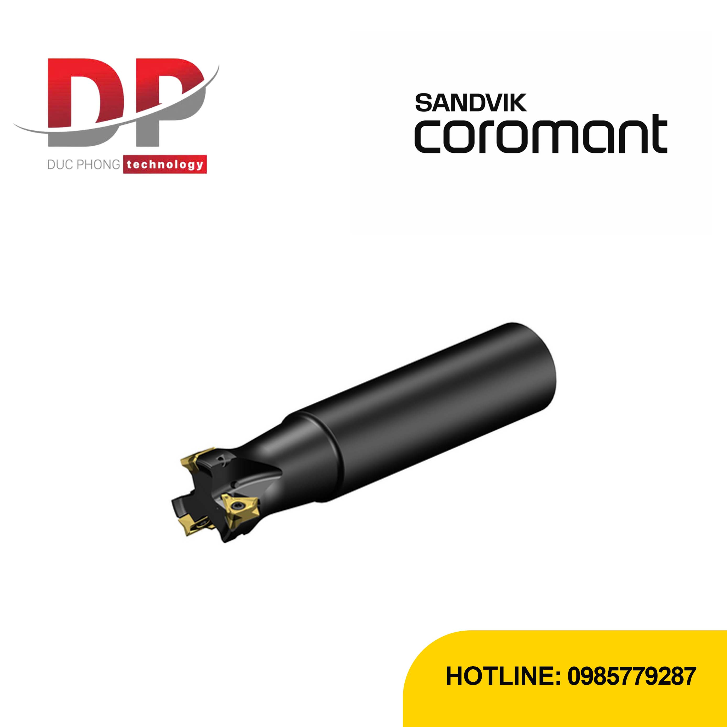 Dao phay gắn mảnh chuôi trụ Sandvik CoroMill MS60 3 me cắt MS60-R025A25-11M (DC 25mm)