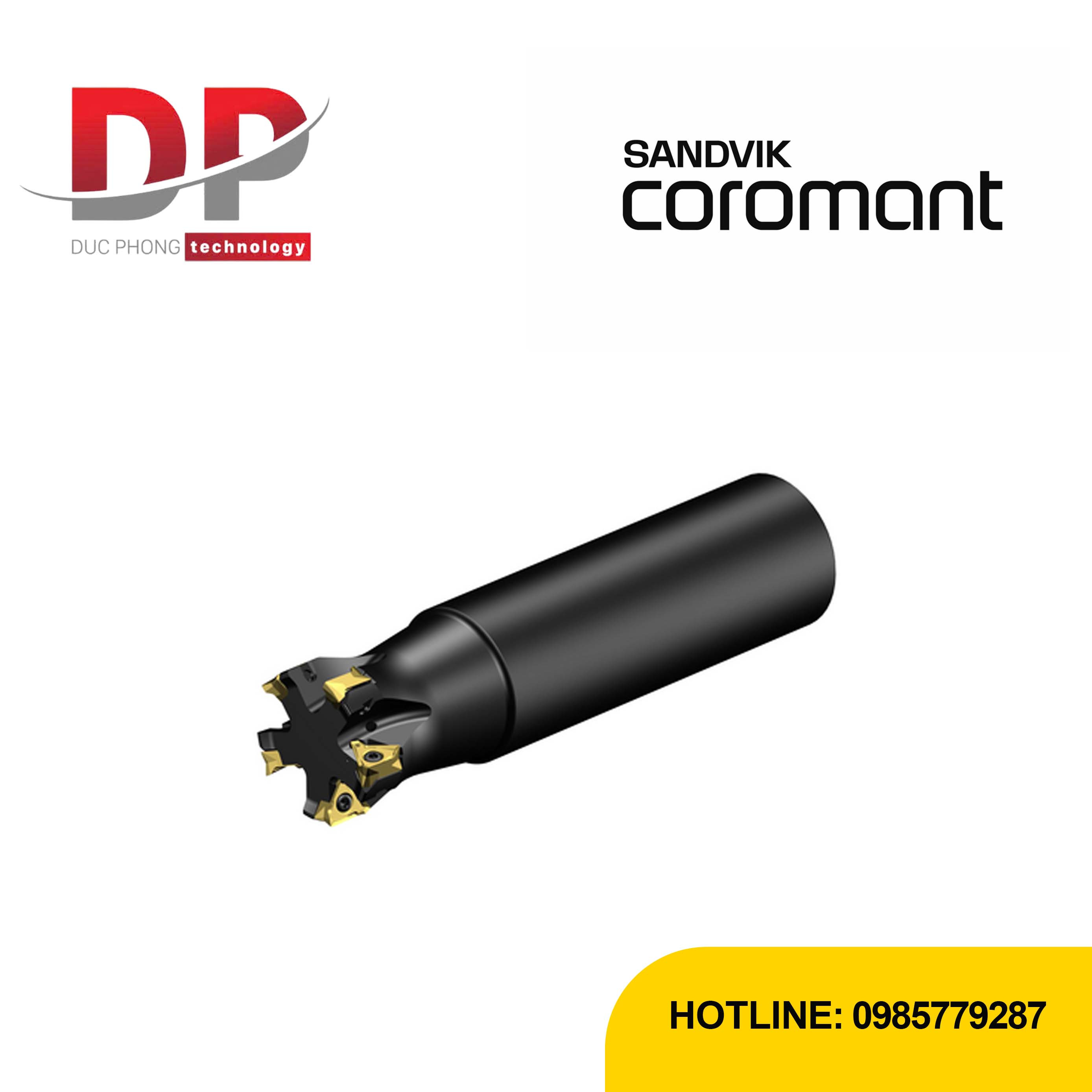 Dao phay gắn mảnh chuôi trụ Sandvik CoroMill MS60 5 me cắt MS60-R032A32-11H (DC 32mm)