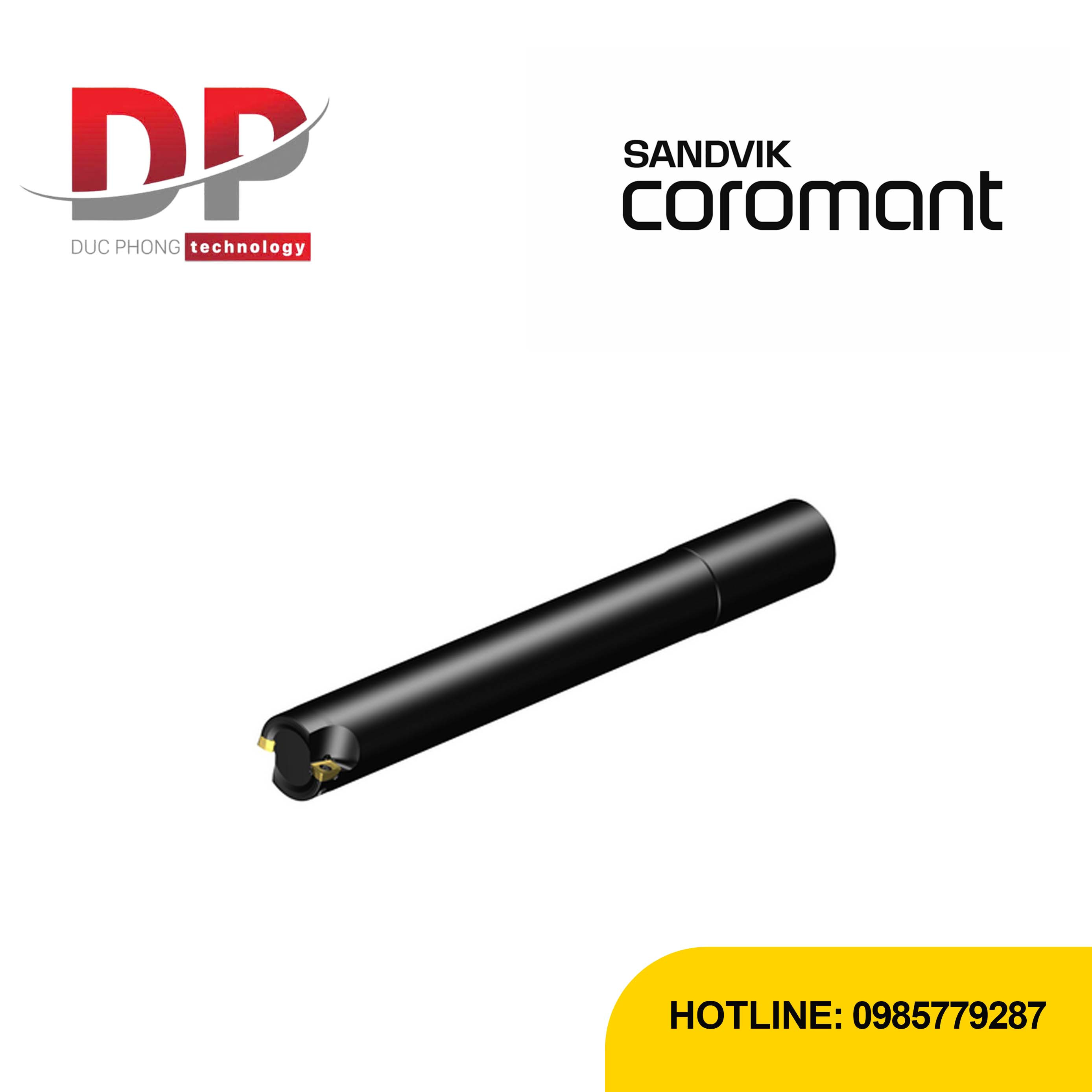 Dao phay gắn mảnh Sandvik CoroMill MS20 2 me cắt có hệ thống làm mát MS20D-R032A32-10L (DC 32mm)