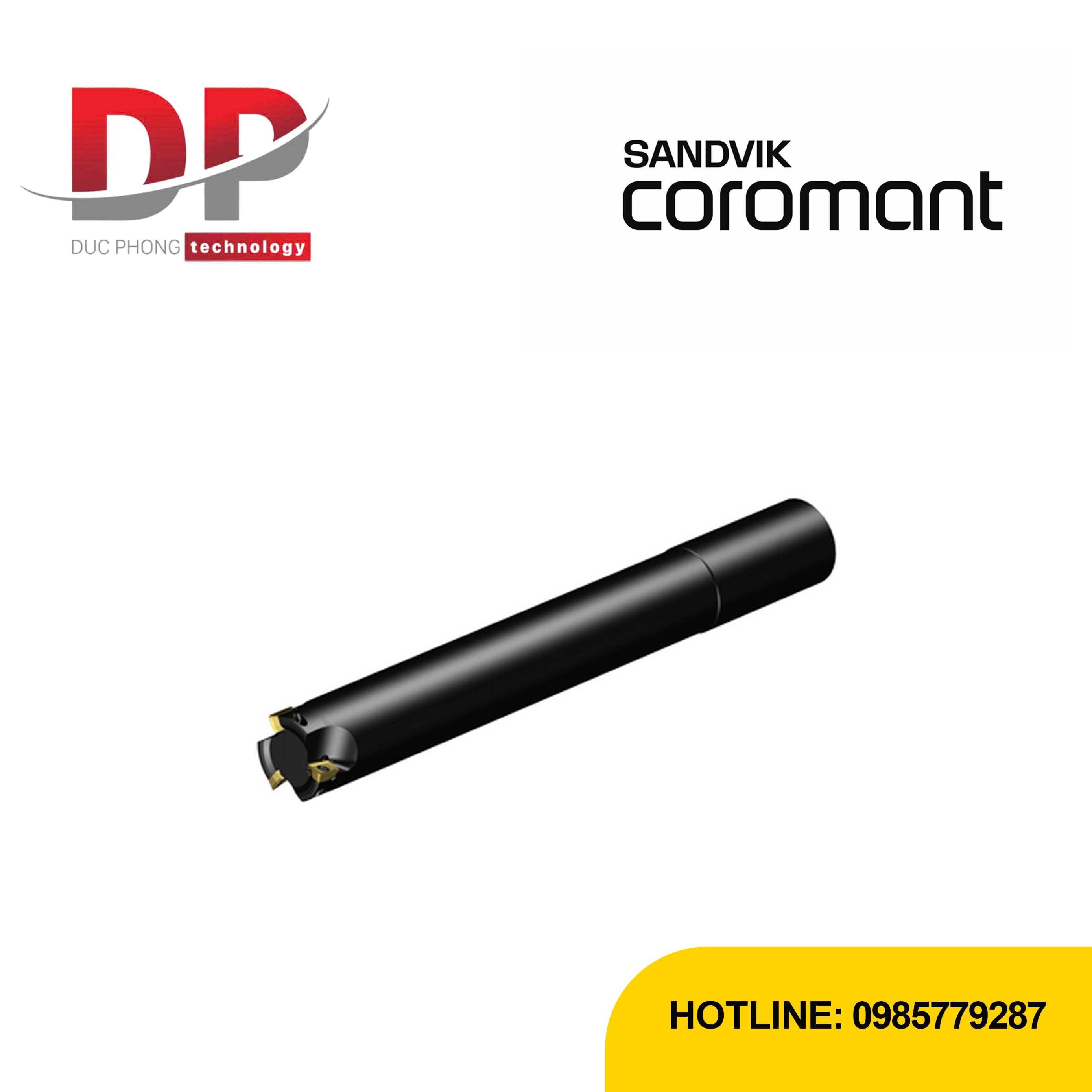 Dao phay gắn mảnh Sandvik CoroMill MS20 3 me cắt có hệ thống làm mát MS20D-R032A32-10M (DC 32mm)