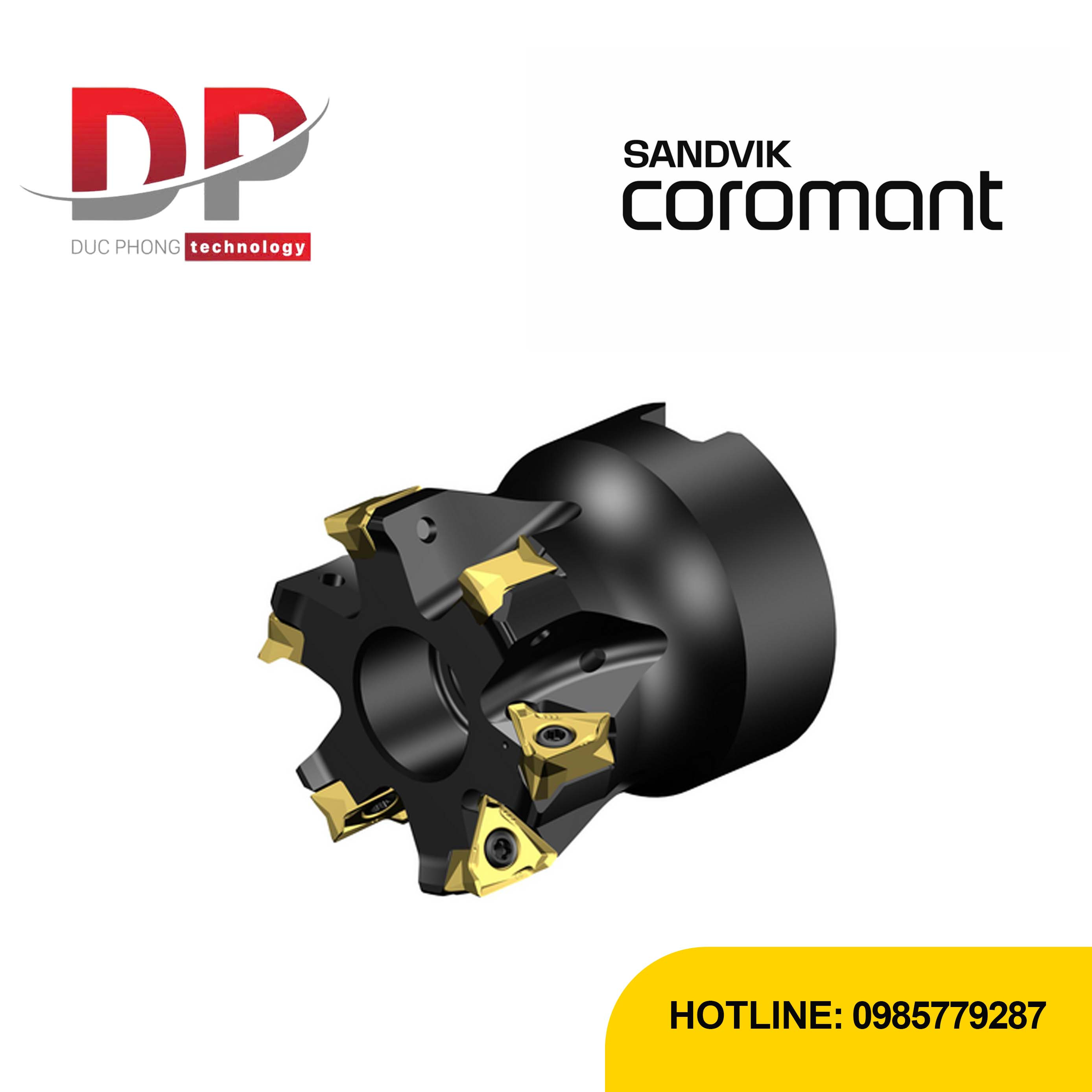 Dao phay gắn mảnh Sandvik CoroMill MS60 5 me cắt MS60-AR038R19-11H (DC 38.1mm)