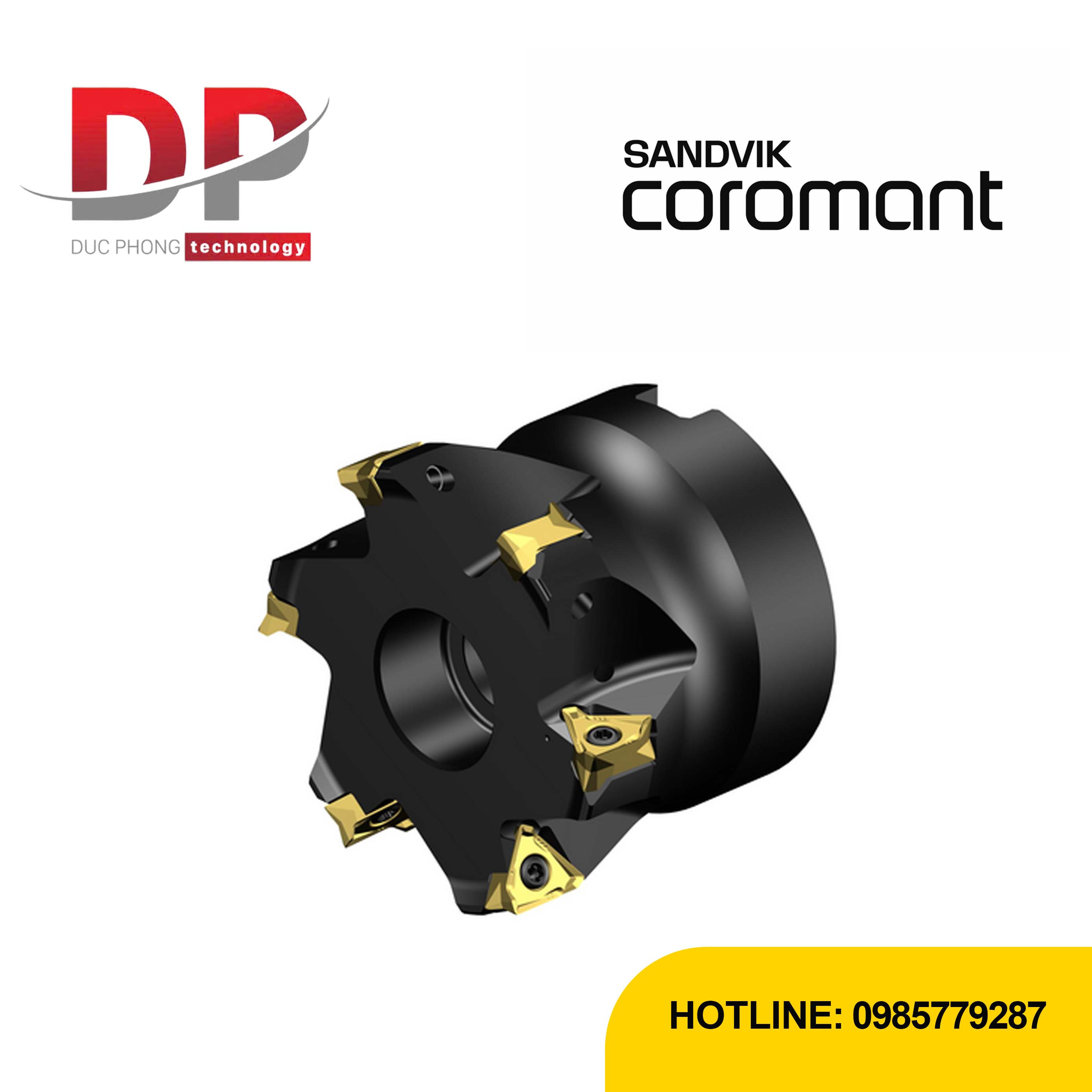 Dao phay gắn mảnh Sandvik CoroMill MS60 6 me cắt MS60-AR051R19-11M (DC 50.8mm)