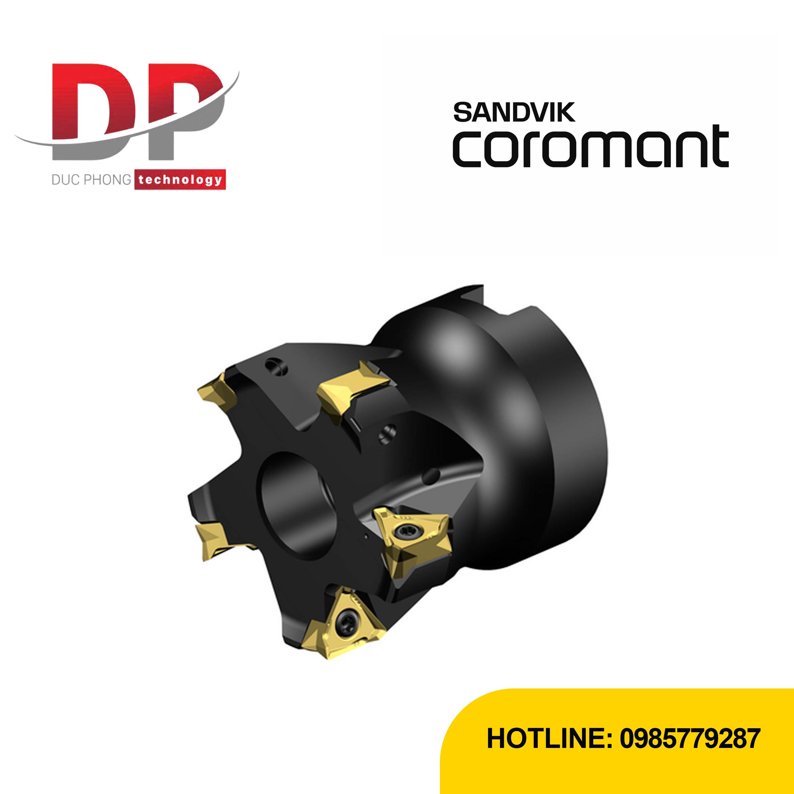 Dao phay gắn mảnh Sandvik CoroMill MS60 5 me cắt MS60-R040Q16-11M (DC 40mm)
