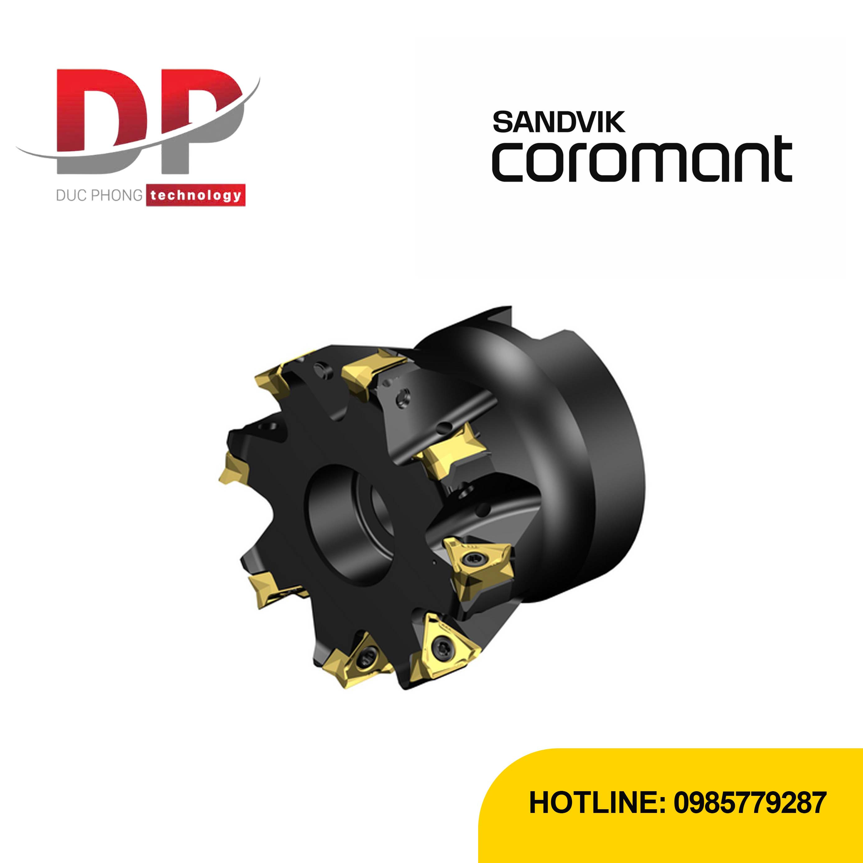 Dao phay gắn mảnh Sandvik CoroMill MS60 8 me cắt MS60-R050Q22-11H (DC 50mm)