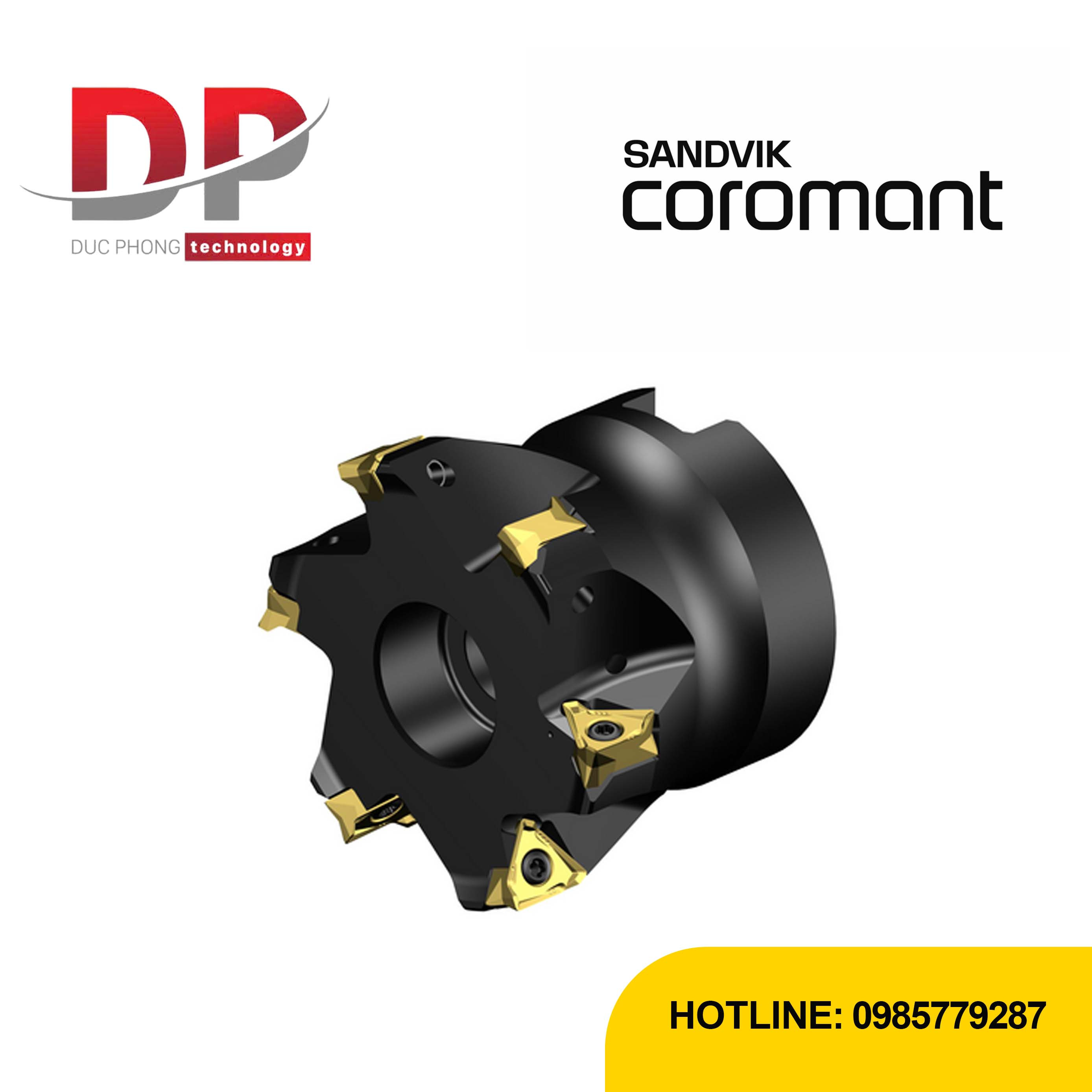 Dao phay gắn mảnh Sandvik CoroMill MS60 6 me cắt MS60-R050Q22-11M (DC 50mm)