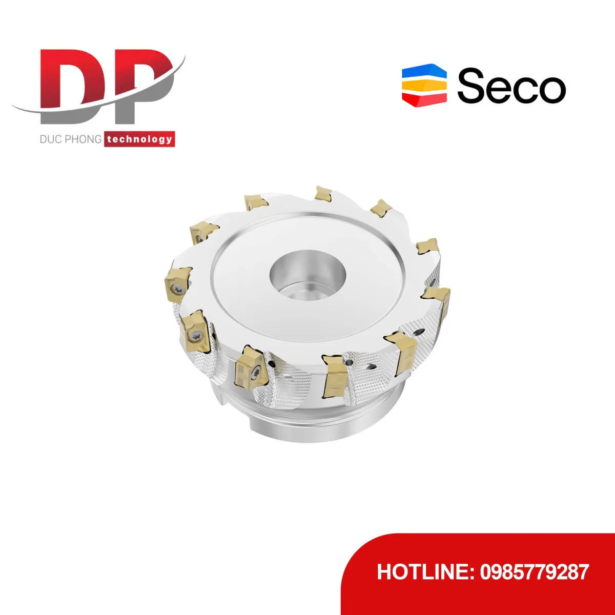 Dao phay gắn mảnh Seco Tools R220.64-0100-ZO11-11A (DC 100.0 mm - 11 me cắt - Có góc R)