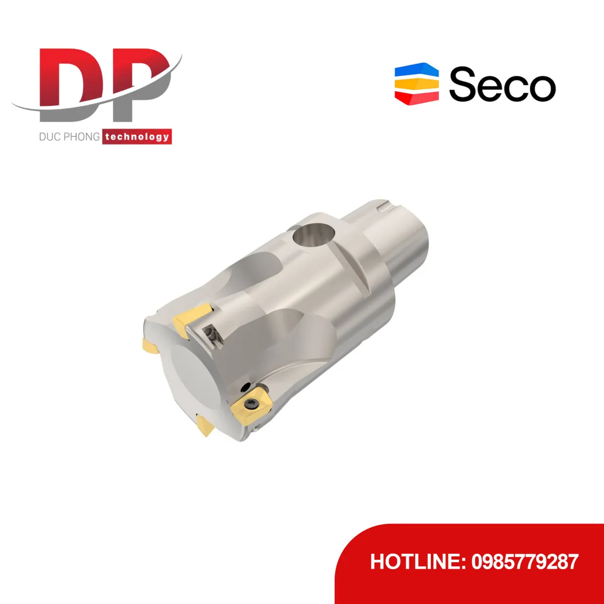 Dao phay gắn mảnh Seco Tools Turbo C4-R217.69-044-10-4A (DC 1.732 inch - 4 me cắt - Đáy phẳng)
