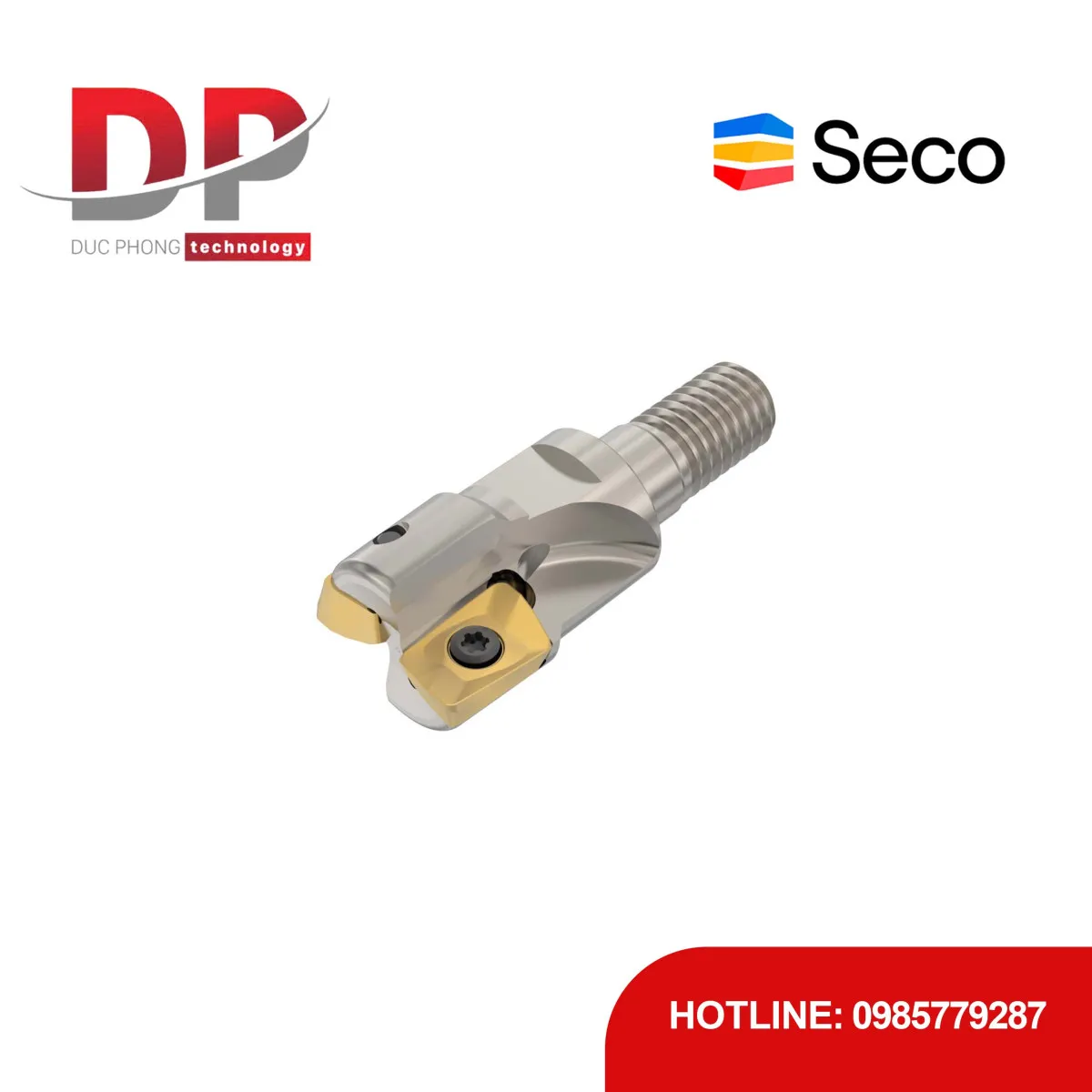 Dao phay gắn mảnh Seco Tools Turbo R217.69-00.62-08RE-10-2A (DC 15.7mm - Có góc R)