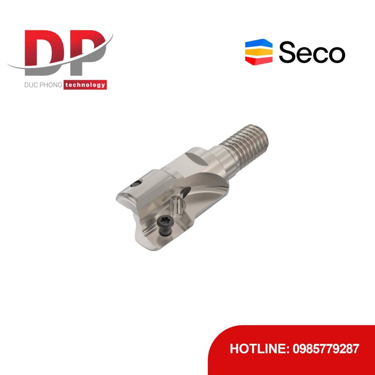 Dao phay gắn mảnh Seco Tools Turbo R217.69-00.62-08RE-10-2A (DC 15.7mm - Có góc R)