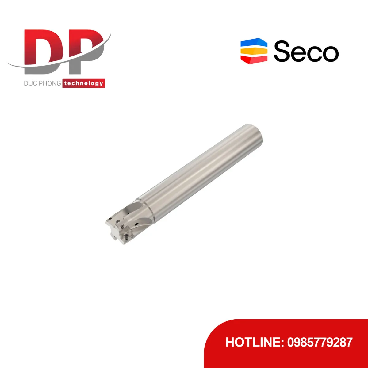 Dao phay gắn mảnh Seco Tools Turbo R217.69-01.00-0-10-4A (DC 1.000 inch - 4 me cắt - Đáy phẳng)