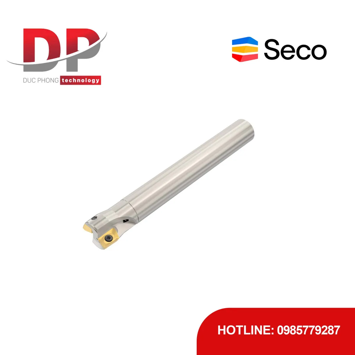 Dao phay gắn mảnh Seco Tools Turbo R217.69-01.00-0-12-3AN (DC 1.000 inch - 3 me cắt - Đáy phẳng)