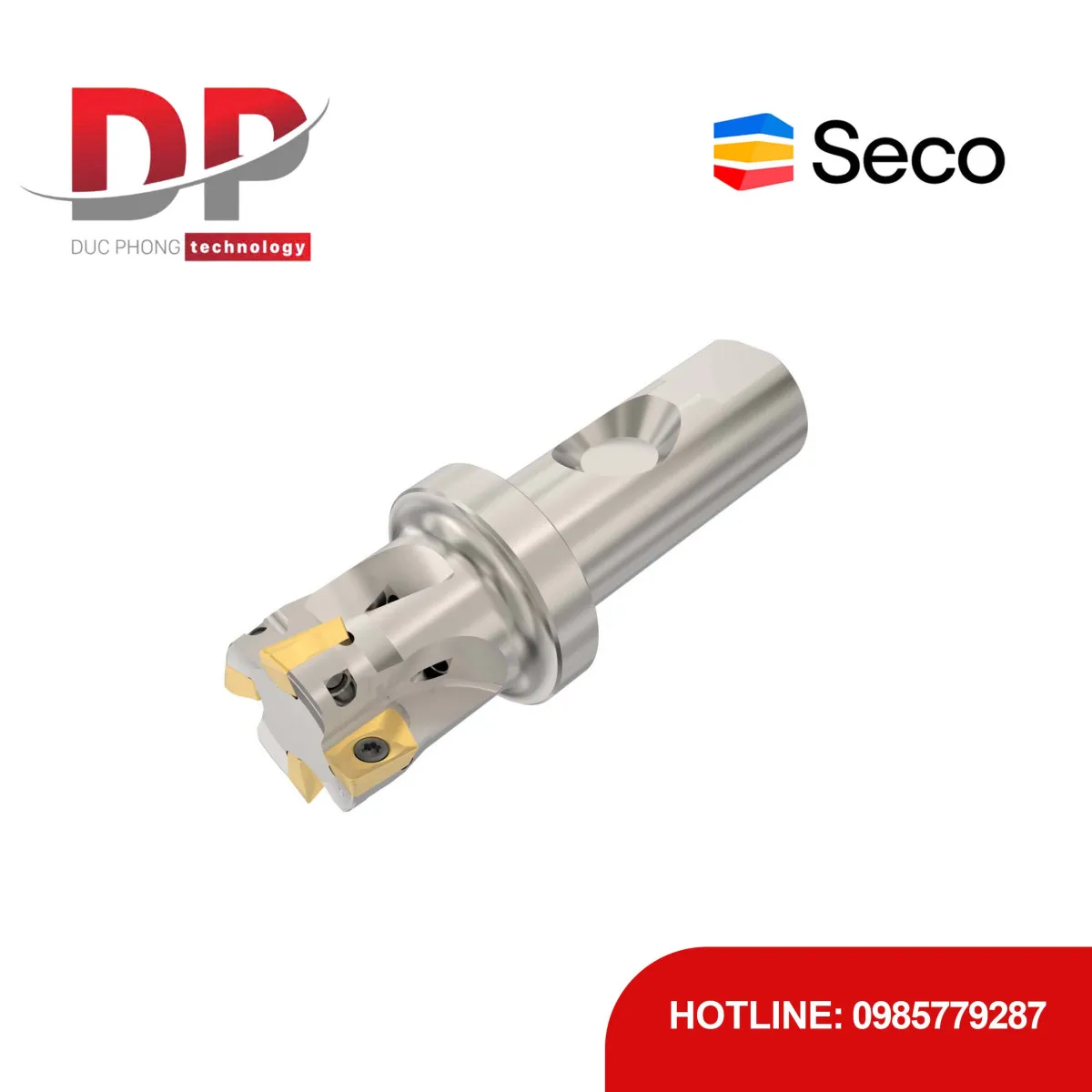 Dao phay gắn mảnh Seco Tools Turbo R217.69-01.25-4F-12-4AN (DC 31.75 mm - 4 me cắt - Đáy phẳng)