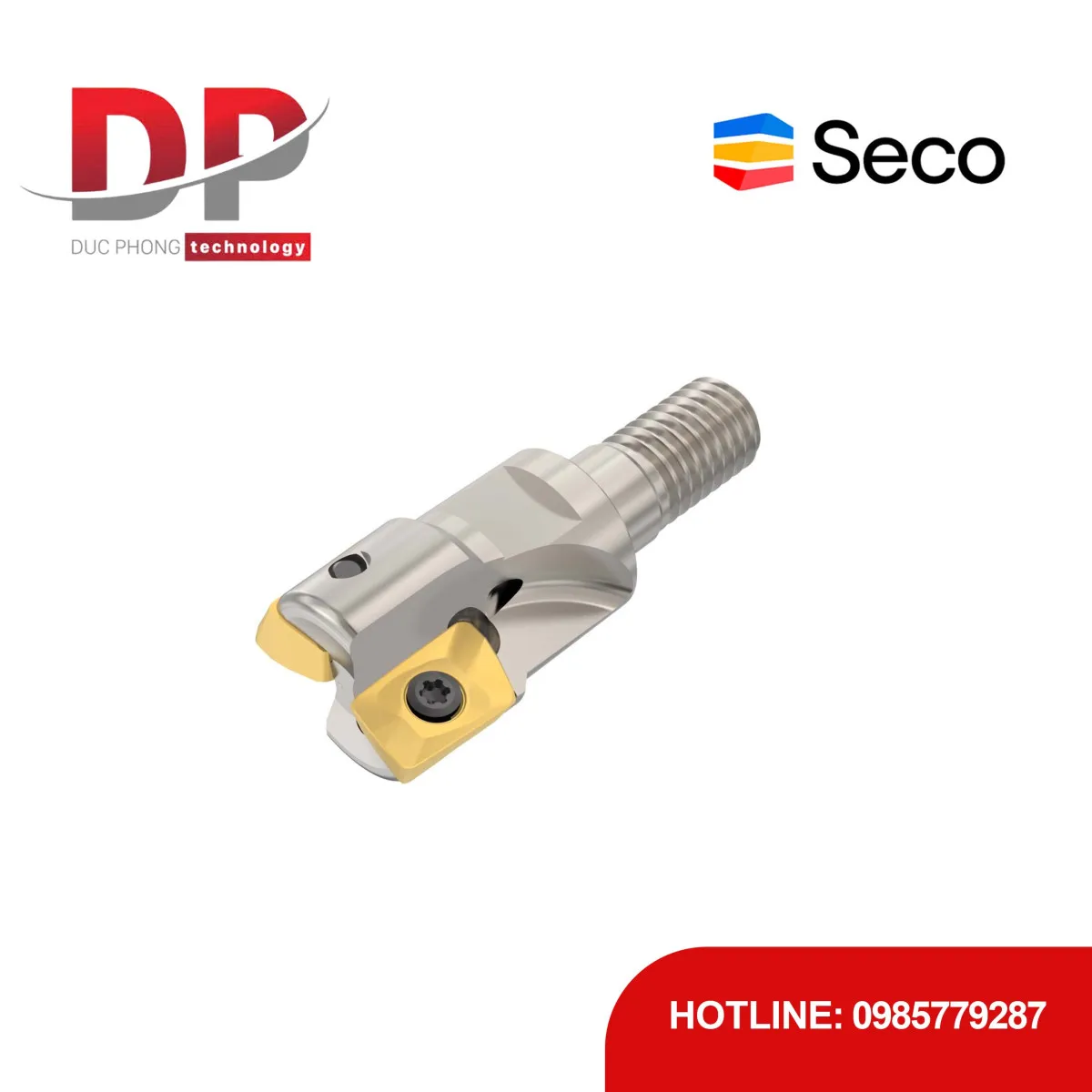Dao phay gắn mảnh Seco Tools Turbo R217.69-0816.RE-10-2A (DC 16mm - Có góc R)